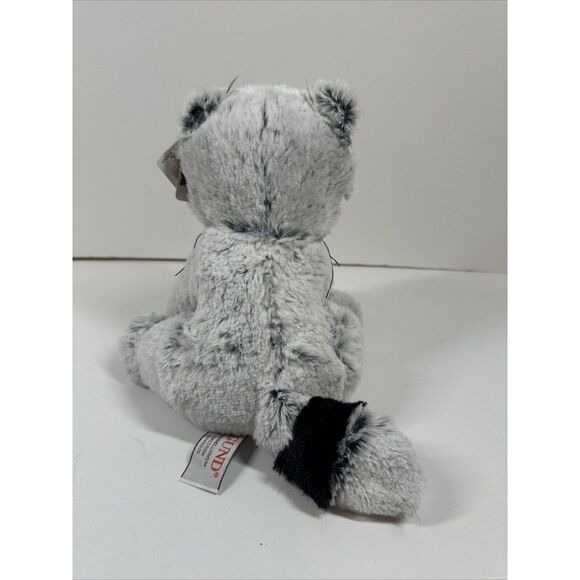 Gund Mushmellows Raccoon Plush Soft Toy‎ 8" Gray White Black Whiskers New - Picture 3 of 7